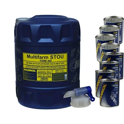 Abbildung von 20L MANNOL Multifarm STOU 10W 40 Landmaschinenöl 4xMotor Doctor+Motor Flush