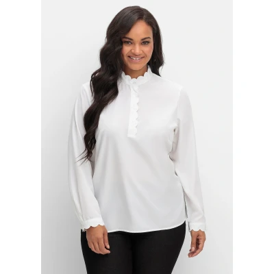Abbildung von Sheego Bluse, Damen, Größe: 46, Weiß