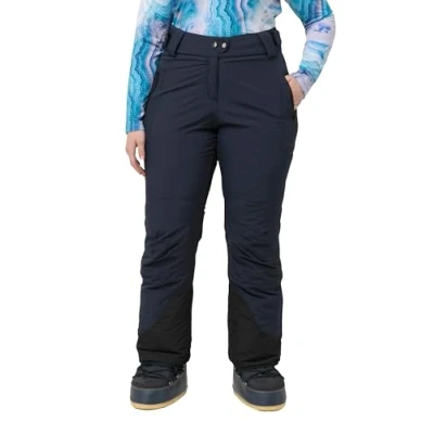 Abbildung von Ulla Popken Damen Funktionshose Skihose Wasserdicht, Uni Hose, marine, 42