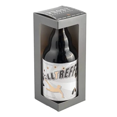 Abbildung von Jack&#039;s Jack`s Bierflasche Fußball&#039;&#039;Volltreffer&#039;&#039; mit Geschenkverpackung 0,33 l/Männergeschenk/Zum Geburtstag/Party/Fußball