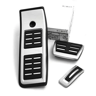 Abbildung von Audi 4K1064205A Pedalkappen DSG Interieur Tuning Kappen Edelstahl, mit Fußstütze