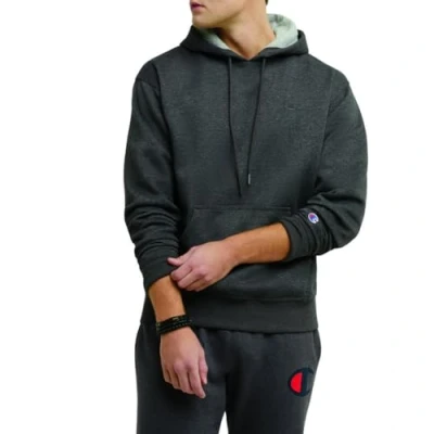 Abbildung von Champion Herren Powerblend Pullover Hoodie Kapuzenpullover, Dunkelgrau, X Large