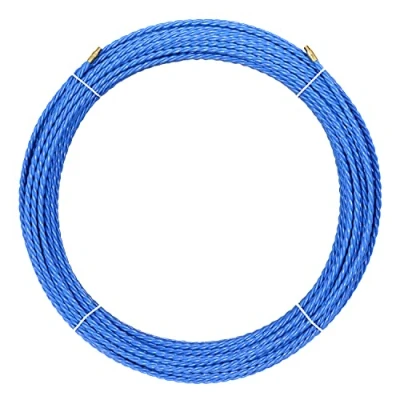 Abbildung von Anguila Semi Industriekabelführung Auswechselbare Klemmen Dreifach geflochtenes Polyester Farbe Blau 6mm Durchmesser 20 Meter