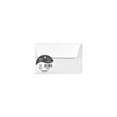 Abbildung von Clairefontaine 50031C Packung mit 20 Umschläge Pollen, Mini Format 9x14cm, 120g, ideal für Einladungen und Korrespondenz, Weiß Perlmutt, 1 Pack