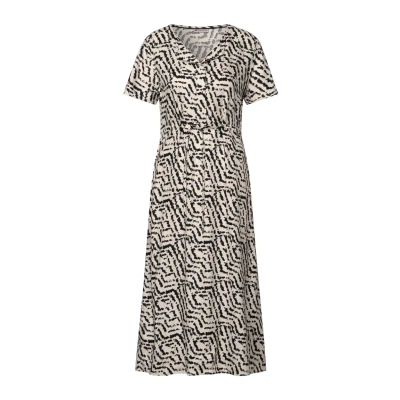 Abbildung von Street One Gemustertes MIDI Freizeitkleid, Damen, Größe: 42, Beige