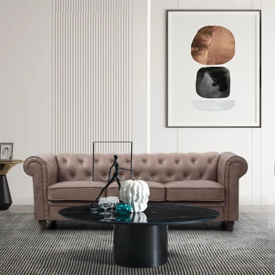 Abbildung von Grand Canapé Chesterfield 3 Sitzer Sofa Vintage Menzzo