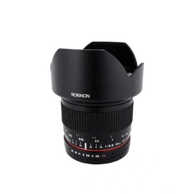 Abbildung von Rokinon 10 mm F2.8 ED AS NCS CS Ultra Weitwinkelobjektiv für Olympus und Panasonic Micro 4/3 (MFT) Mount Digitalkameras (10 MFT), Schwarz