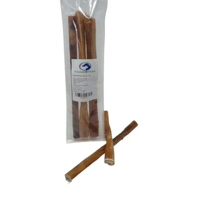 Abbildung von Food4Pets Lange Ochsenziemer 3 x 30 cm (150g) Beliebter Hundeleckerli, ideal zur Zahnpflege und als Snack