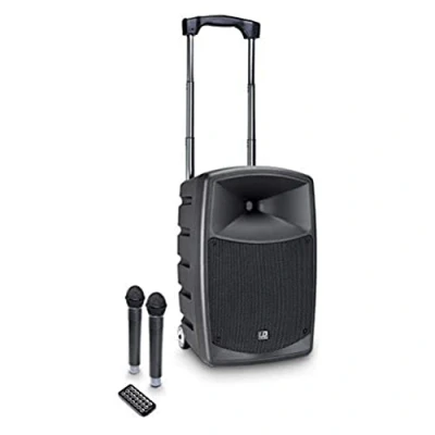 Abbildung von LD Systems ROADBUDDY 10 HHD 2 Akkubetriebener Bluetooth Lautsprecher mit Mixer und Funkmikrofonen