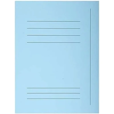 Abbildung von Exacompta 235006E 50er Pack Einschlagmappen SUPER. Aus Manila Karton mit 3 Innenklappen für DIN A4 Pastellfarbe hellblau Juris Mappe Sammelmappe Dokumentenmappe Aufbewahrungsmappe