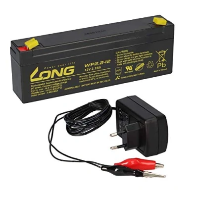 Abbildung von AGM BLEI AKKU Batterie 12V 2,2Ah kompatibel für USV BLEIGEL Gel + LADEGERÄT