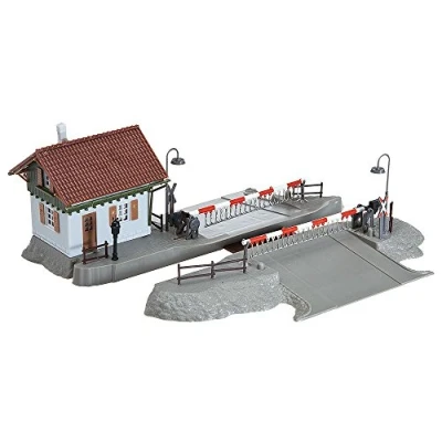 Abbildung von Faller Modelleisenbahn Verkehrszeichen H0 Bahnübergang mit Wärterhaus