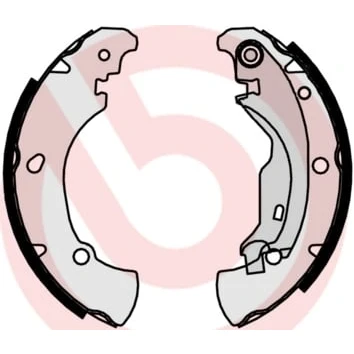 Abbildung von BREMBO S 23 519 Bremsbacken 203 38 mit Handbremshebel FIAT: Brava Schrägheck, BRAVO 1