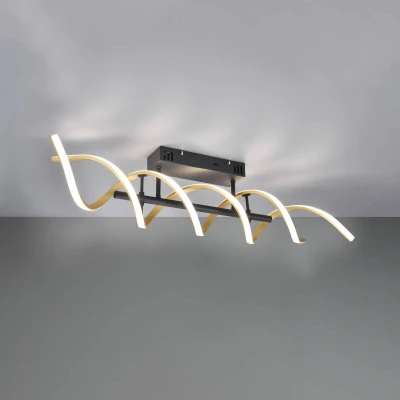 Abbildung von TRIO Leuchten LED Deckenleuchte Sequence, Dimmfunktion, Farbwechsel, fest integriert, Farbwechsler, warmweiß kaltweiß, Deckenlampe dimmbar, Lichtfarbe einstellbar, 5000 Lumen 41W