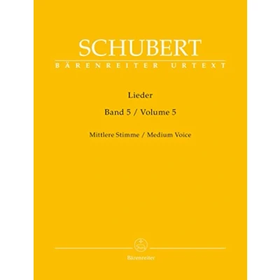 Abbildung von Lieder, Band 5 (Mittlere Stimme). Singpartitur, Sammelband, Urtextausgabe. BÄRENREITER URTEXT