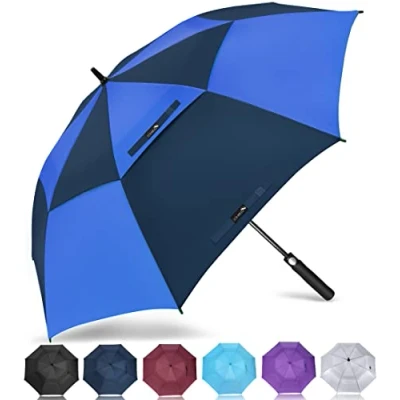 Abbildung von ZOMAKE Regenschirm Sturmfest Groß,XL Golf Umbrella Stockschirm mit Auf Zu Automatik für Herren Damen Travel Schirm Tragegurt(Dunkelblau)