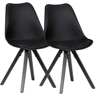 Abbildung von 2er Set Esszimmerstuhl 87 x 52 49 cm Schwarz