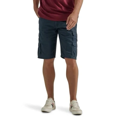 Abbildung von Wrangler Authentics Herren Premium Twill Cargo Shorts Blau 49