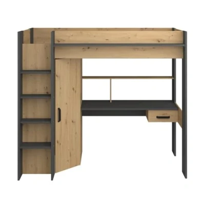 Abbildung von Parisot Hochbett &quot;Heavy&quot;, ALL IN ONE, mit Kleiderschrank, Schreibtisch, Leiter, Stauraum