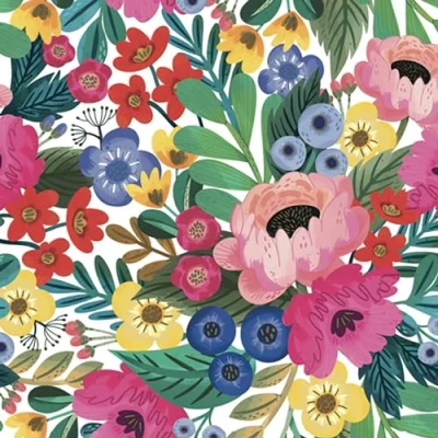Abbildung von Star Geschenkpapier, Geschenkpapier mit Blumen Motiv 70cm x 2m Rolle Bunt