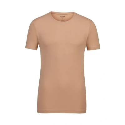 Abbildung von Olymp MIT Rundhals Tshirt basic Creme beige, Herren, Größe: XL, beige