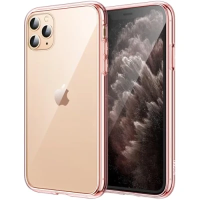 Abbildung von JETech Hülle für iPhone 11 Pro Max (2019) 6,5&quot;, Nie Vergilbung Handyhülle Schutzhülle Case Cover mit Anti kratzt Transparente durchsichtig und Rückseite (Roségold)