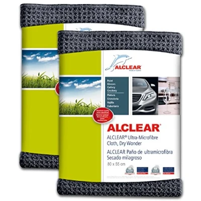Abbildung von ALCLEAR 820901M Microfasertuch, Trockenwunder, 80 x 55 cm, anthrazitgrau 2 Stück