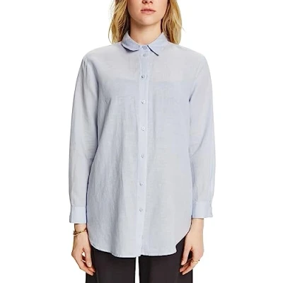 Abbildung von Esprit Blouse Hemdbluse, Damen, Größe: 34, Light blue