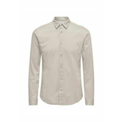 Abbildung von ONLY &amp; SONS Herren ONSROBIN B/U LS Stretch Shirt NOOS Hemd, Moonstruck, M