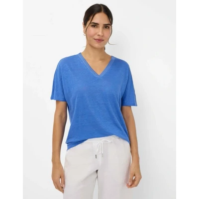 Abbildung von BRAX Style Caelen Tshirt basic, Damen, Größe: 46, Sapphire blue
