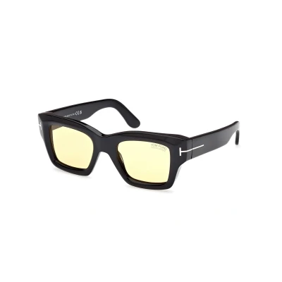 Abbildung von Tom Ford Ilias Sonnenbrille, Größe: 50, Glossy black brown