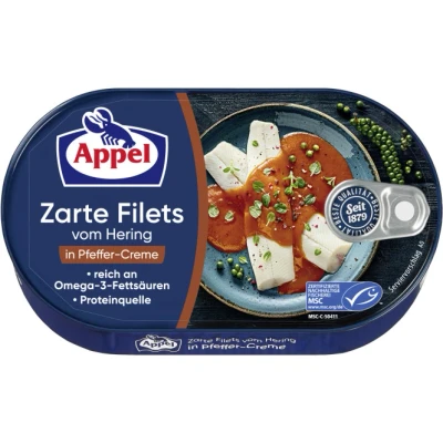 Abbildung von Appel Zarte Filets vom Hering in Pfeffer Creme
