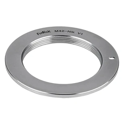 Abbildung von Fotodiox Pro Lens Mount Adapter Compatible with M42 Type 1 Lenses on Nikon F Cameras