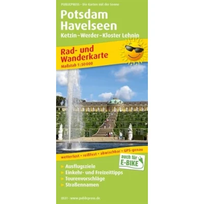 Abbildung von Potsdam Havelseen, Ketzin Warder Kloster Lehnin: Rad und Wanderkarte mit Ausflugszielen, Einkehr &amp; Freizeittipps, wetterfest, reissfest, ... 1:50000 (Rad Wanderkarte: RuWK)