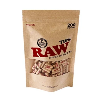 Abbildung von RAW Authentic Pre Rolled Tips, 200 Tips pro Beutel 3 (600 Tips)