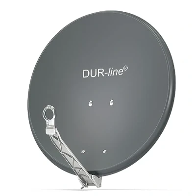 Abbildung von DUR line Select 60/65cm Anthrazit Satelliten Schüssel Test + Sehr Sat Spiegel