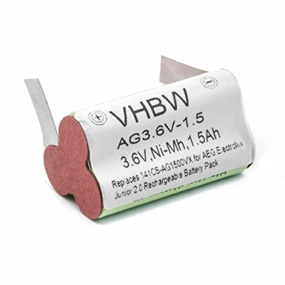 Abbildung von vhbw NiMH Akku 1500mAh (3.6V) kompatibel mit Staubsauger Home Cleaner Heimroboter Ersatz für AEG/Elektrolux Type 141