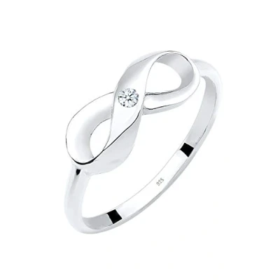 Abbildung von Elli DIAMONDS Ring Women Infinity Symbol Elegant with Diamond (0.03 ct.) in 925 Sterling Silver