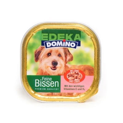 Abbildung von Edeka Domino Feine Bissen mit Rind und Leber 150g