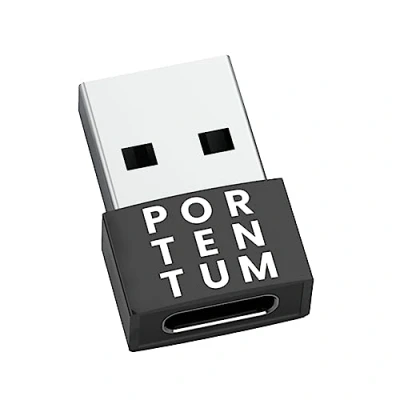 Abbildung von PORTENTUM USB auf C Adapter 480 MB Geschwindigkeit Premium Zink ermöglicht mit hoher Hitzebeständigkeit nur 4 Gramm