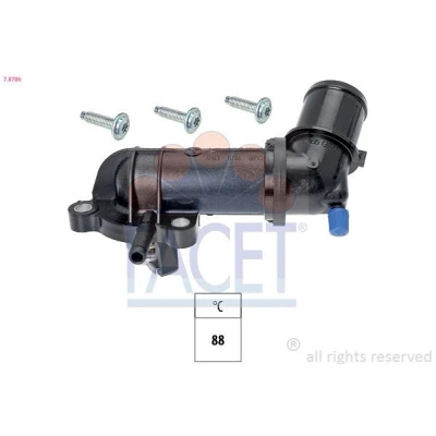 Abbildung von FACET 7.8786 Kühlwasserthermostat 88C Made in Italy OE Equivalent mit Dichtung OPEL: Astra J Schrägheck, Sports Tourer