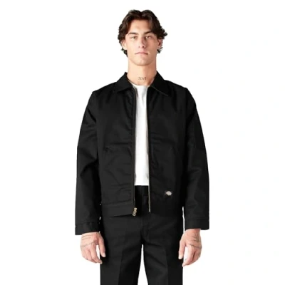 Abbildung von Dickies Herren Isolierte Eisenhower Front Reißverschluss Jacke, schwarz, Large Hoch