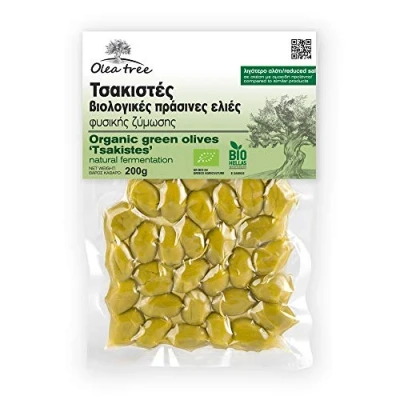 Abbildung von Olea Tree Griechische Zerbrochene Grüne Oliven, 3er Pack x 200 g (Ingesamt: 600 g)