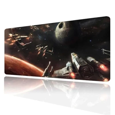 Abbildung von Jasuine Großes XXL Gaming Mauspad, Mauspad mit genähtem Rand und Rutschfester Gummiunterseite, Schreibtischunterlage für Arbeit, Büro, Laptop, Computer Tastatur Mäuse,