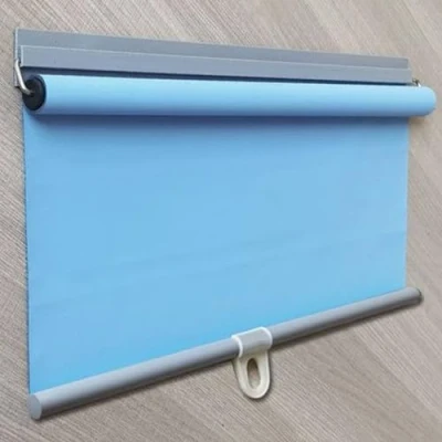 Abbildung von MZZHEDIE Verdunkelung Rollos,Einziehbare Sonnenrollos,Federrollos,Sonnenschutz und Isolierte Sonnenrollos,Verdunkelungsvorhang,Temporäre Tragbare Sonnenschirme,Sonnenblende,Blau (W110xH150cm/43x59in)