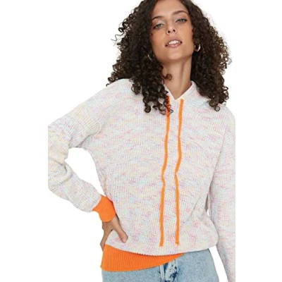 Abbildung von Trendyol Damen Kapuzenpullover mit Farbverlauf Sweatshirt, Natur, M
