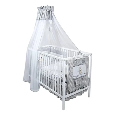 Abbildung von 4 Tlg. Moskitonetz Betthimmel Himmel Vollstoff Chiffon Chiffonhimmel 320 480cm (Grau, 480cm)