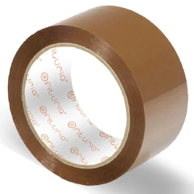 Abbildung von OFITURIA Paketklebeband, Braunes Klebeband, Packband für Umzugskartons und Sendungen, Verpackungsklebeband, Sicheres Widerstandsfähiges Paketband (50mmx66m, 1 Rollen)