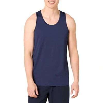 Abbildung von Amazon Essentials Herren Leichtes, Schnelltrocknendes Gym Tanktop Aus Funktionsstretch, Marineblau, M