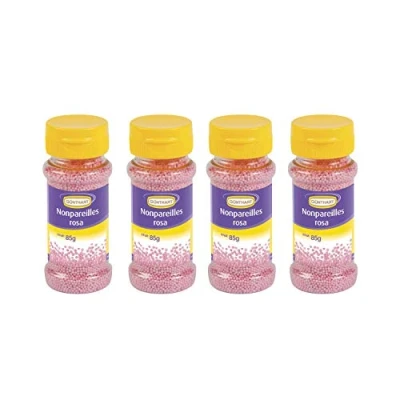 Abbildung von BackDecor Streudekor, Nonpareilles rosa, 85g Zuckerperlen rosa